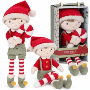 Świąteczna Laleczka z lizakiem Jim elf 35cm X-MAS Little Dutch