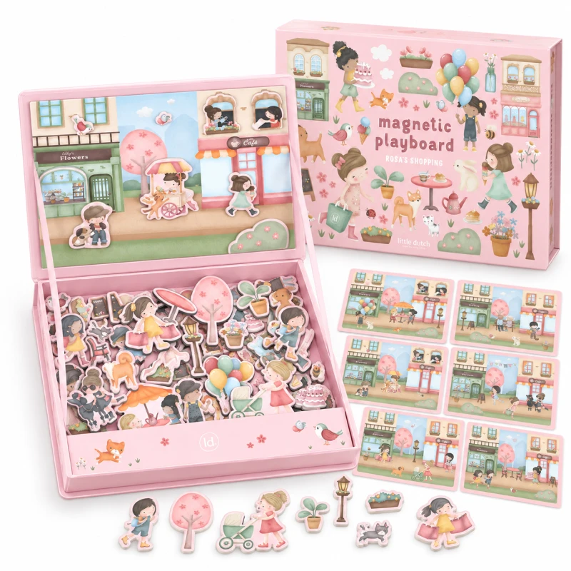 Little Dutch magnesy zakupy Rosa's Shopping układanka scenki w pudełku