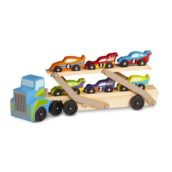Piętrowa Ciężarówka i Auta Wyścigowe - Melissa & Doug