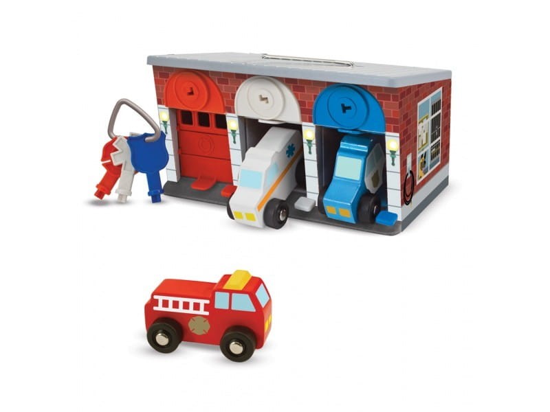 Garaże z Pojazdami Ratunkowymi i Kulczykami - Melissa & Doug
