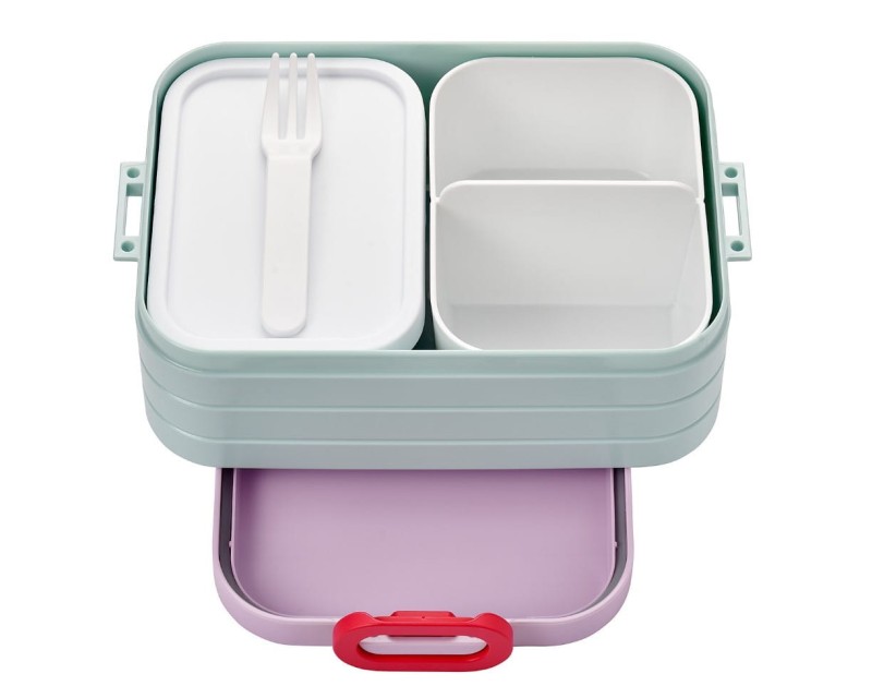 Śniadaniówka z Przegródkami i Widelcem Bento Strawberry Vibe - Mepal