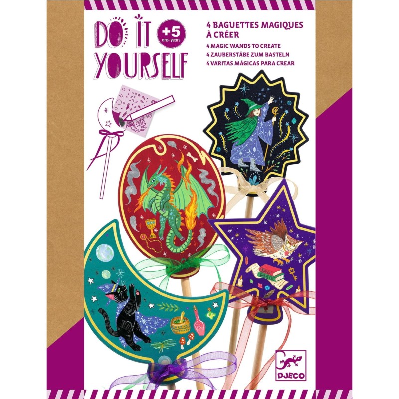 Czarodziejskie Różdżki DIY do Wykonania i Ozdabiania Samodzielnie - Djeco