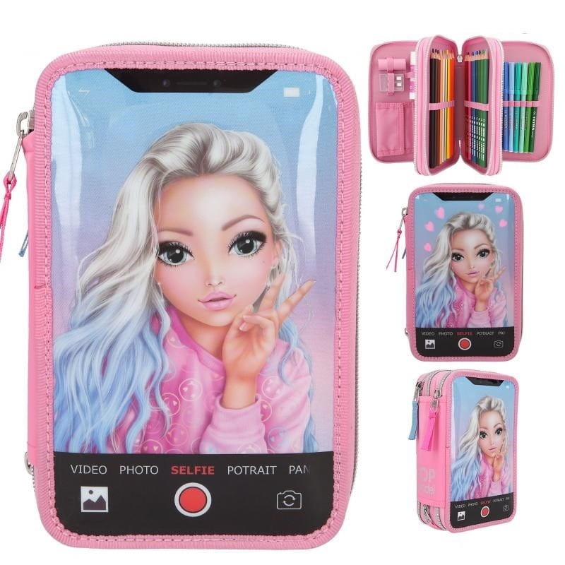 Podświetlany Piórnik Szkolny z Wyposażeniem Led - TOPModel