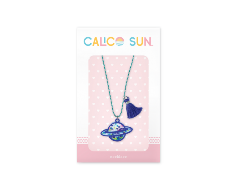 Łańcuszek z Naszyjnikiem Planeta Saturn - Calico Sun
