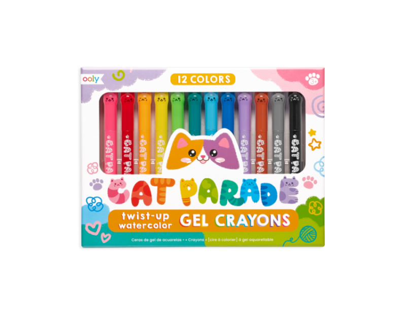 Kredki Żelowe Akwarelowe Wysuwane Twist-up 12 Kolorów - Ooly