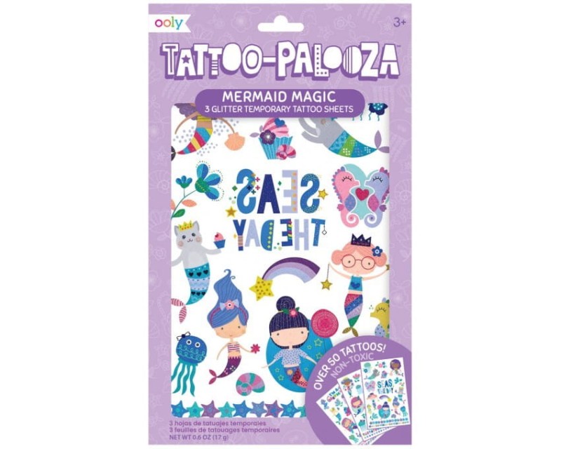 Zmywalne Tatuaże Dziecięce Syrenki - Ooly