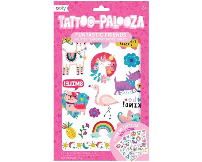 Brokatowe Tatuaże dla Dzieci Wesołe Wzory - Ooly