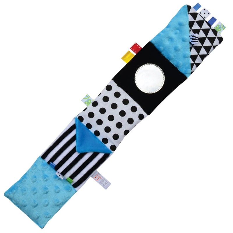 Książeczka z Lusterkiem Kontrastowa Niebieska - Mom's Care