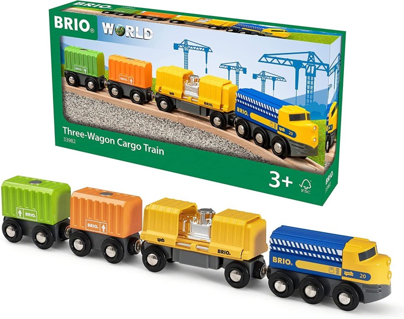 Pociąg Towarowy z Trzema Wagonami 33982 - Brio