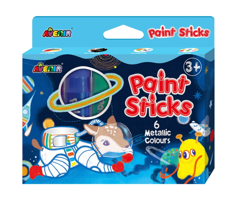 Farby w Sztyfcie 6 szt. Metaliczne Kolory Paint Sticks - Avenir