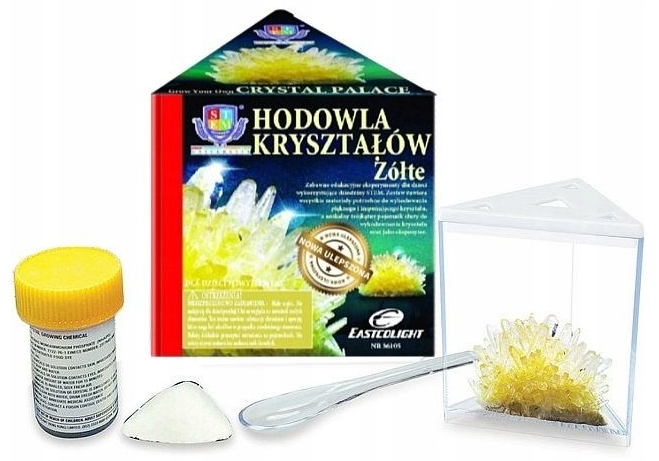 Eksperymenty dla Dzieci. Hodowla kryształów - żółte