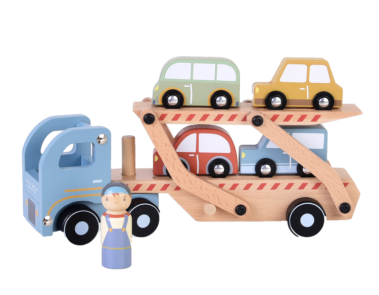 Piętrowa Laweta z 4 samochodzikami - Little Dutch