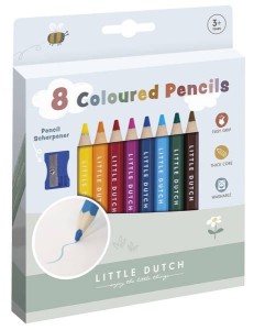 Pierwsze Kredki z Temperówką 8 szt. – Little Dutch