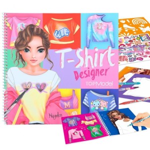 Szkicownik z Naklejkami i Szablonami Projektowanie T-Shirt Designer - Top Model