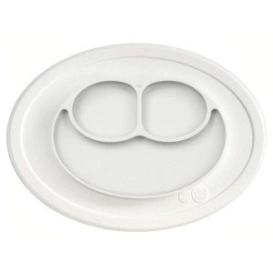 Silikonowy Talerzyk 2w1 Biały Mini Mat - ezpz