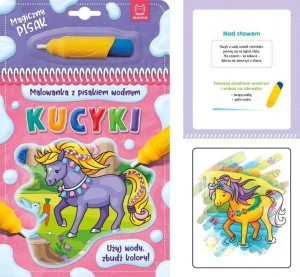 Kucyki. Malowanka z pisakiem wodnym