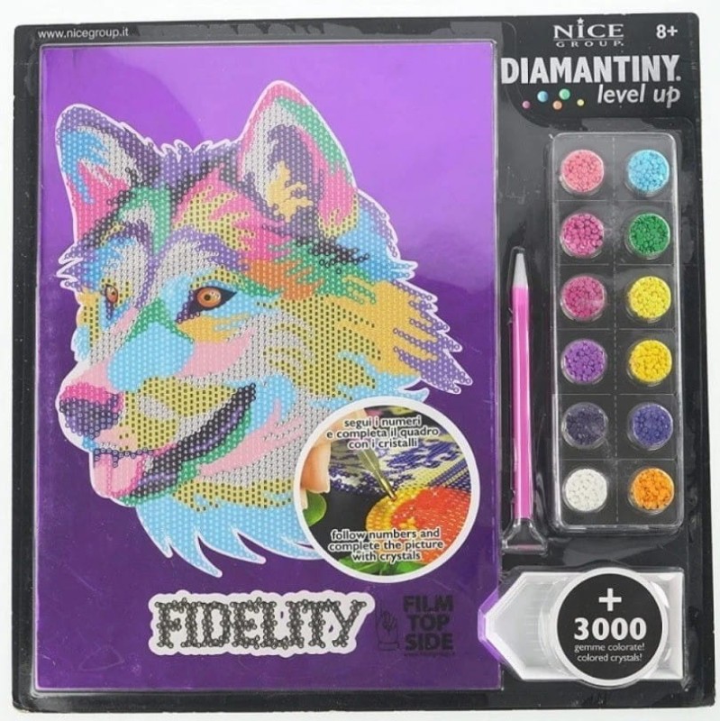 Obraz do wyklejenia diamencikami Pies Husky - DIAMANTINY LEVEL UP POP