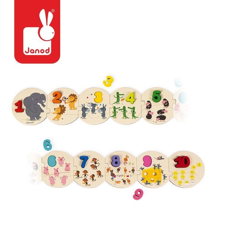Nauka Liczenia Układanka Puzzle - Janod