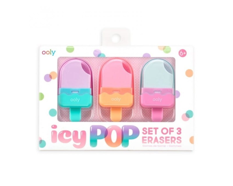 Gumki do Mazania Lody w Etui 3 szt. - Ooly