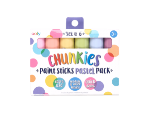 Pastelowe Farby w Kredce 6 szt Chunkies Paint Sticks - Ooly