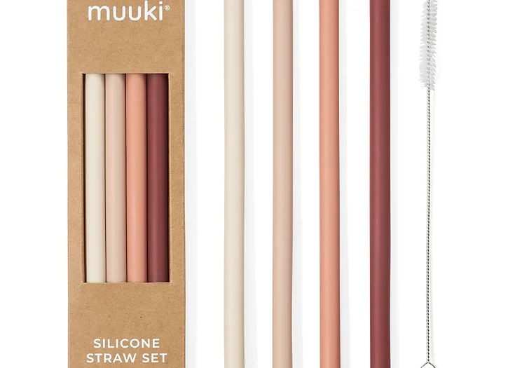 Silikonowe Słomki z Czyścikiem Muuki