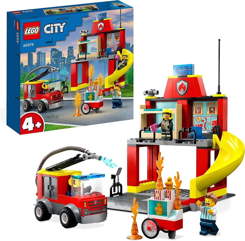 Lego Remiza Strażacka i Wóz Strażacki 60375