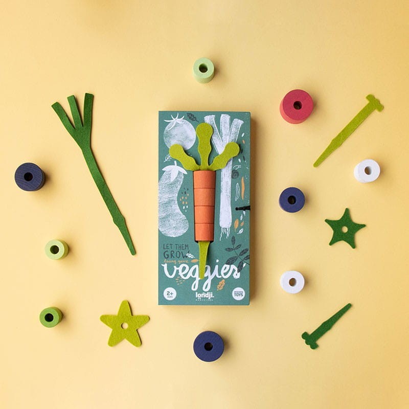 Drewniana Nawlekanka Warzywa Veggies - Londji