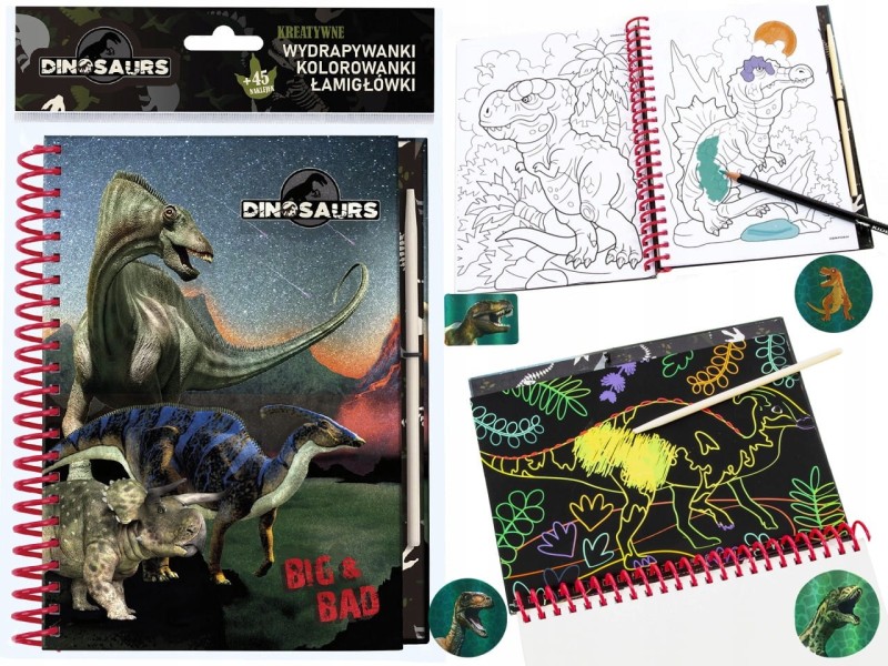 Notes Kreatywny z Wydrapywankami Dinozaur