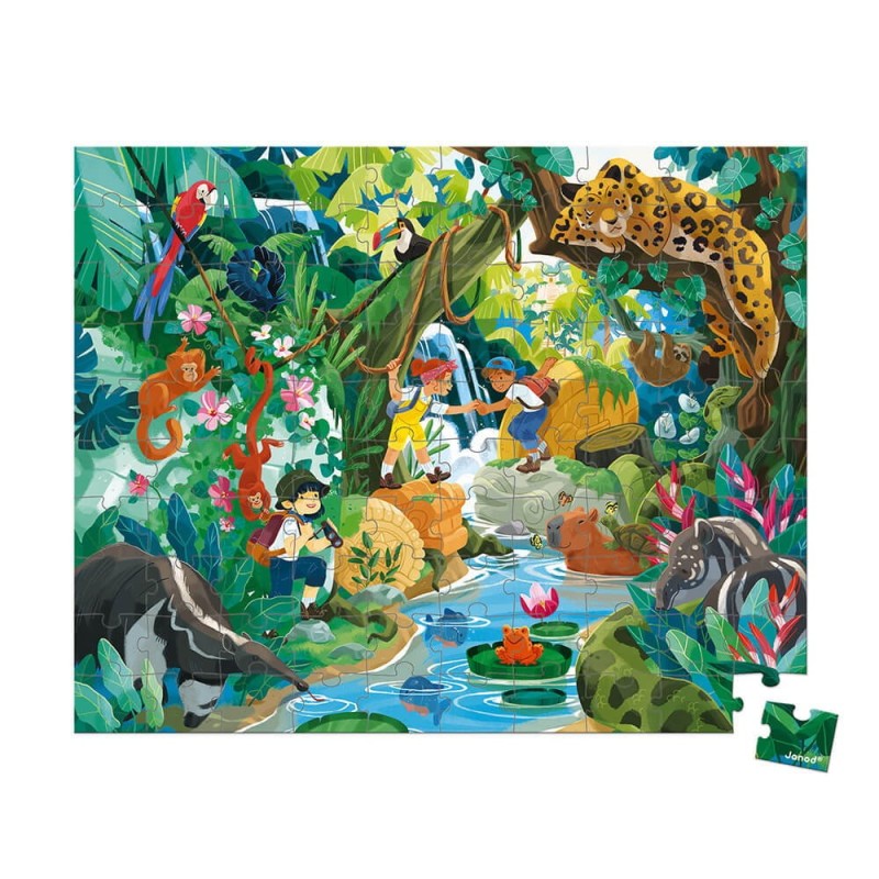 Puzzle w walizce 100 el. Przygoda w kraju Inków - Janod