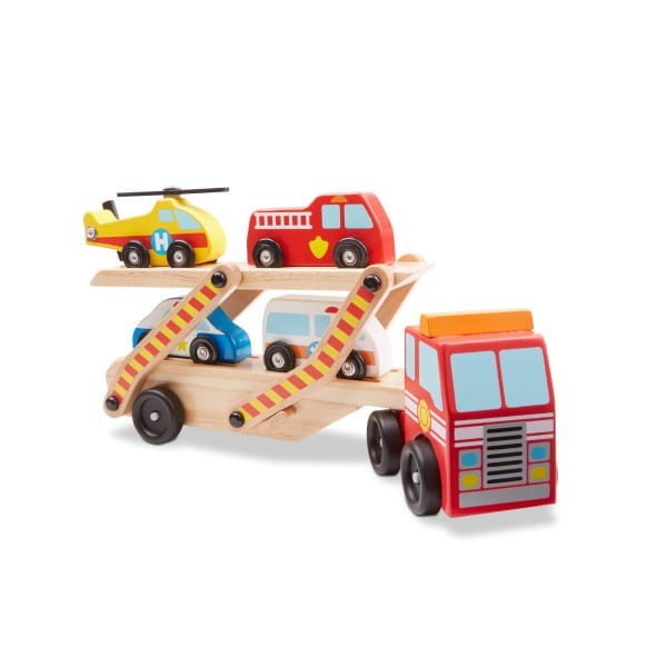 Piętrowa Ciężarówka z Pojazdami Ratunkowymi - Melissa & Doug