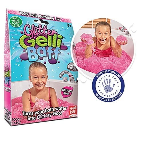 Mieniący się Proszek Zmieniający Wodę w Kąpieli Gelli Baff Glitter różowy - Zimpli Kids