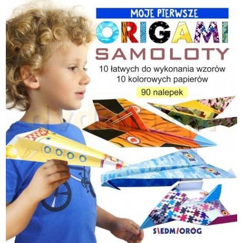 Moje pierwsze origami z naklejkami. Samoloty