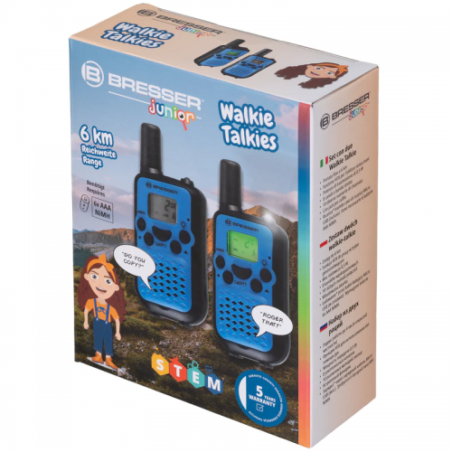 Walkie-Talkie dla dzieci National Geographic niebieskie do 6 km - Bresser Junior