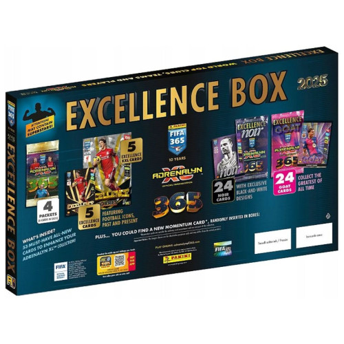 82 Karty Piłkarskie FIFA 365 2025 PANINI EXCELLENCE BOX ekskluzywne