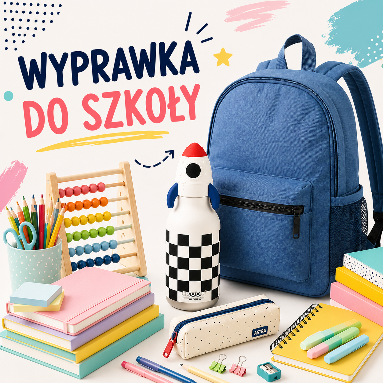 Wyprawka do szkoły przybory szkolne piórniki plecaki bidony śniadaniówki Zosiu.pl